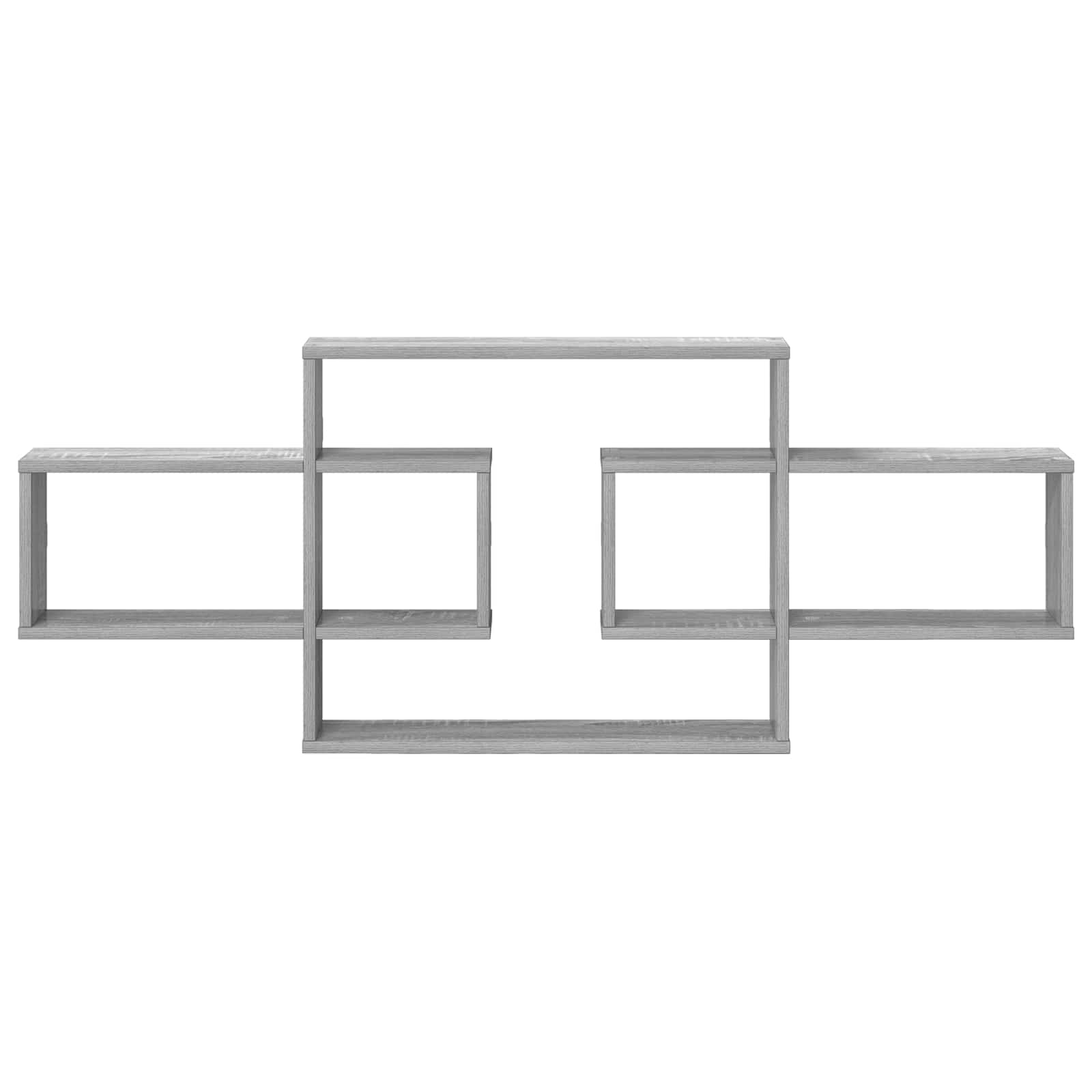 Wandplank Grijs Sonoma 130 x 10 x 50 cm Bewerkt hout