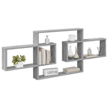 Wandplank Grijs Sonoma 130 x 10 x 50 cm Bewerkt hout