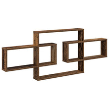 Wandplank Oud hout 130 x 10 x 50 cm Bewerkt hout