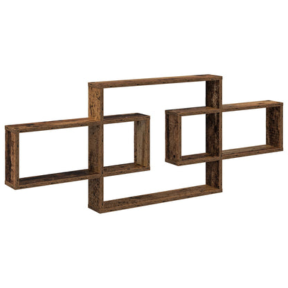 Wandplank Oud hout 130 x 10 x 50 cm Bewerkt hout