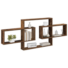 Wandplank Oud hout 130 x 10 x 50 cm Bewerkt hout