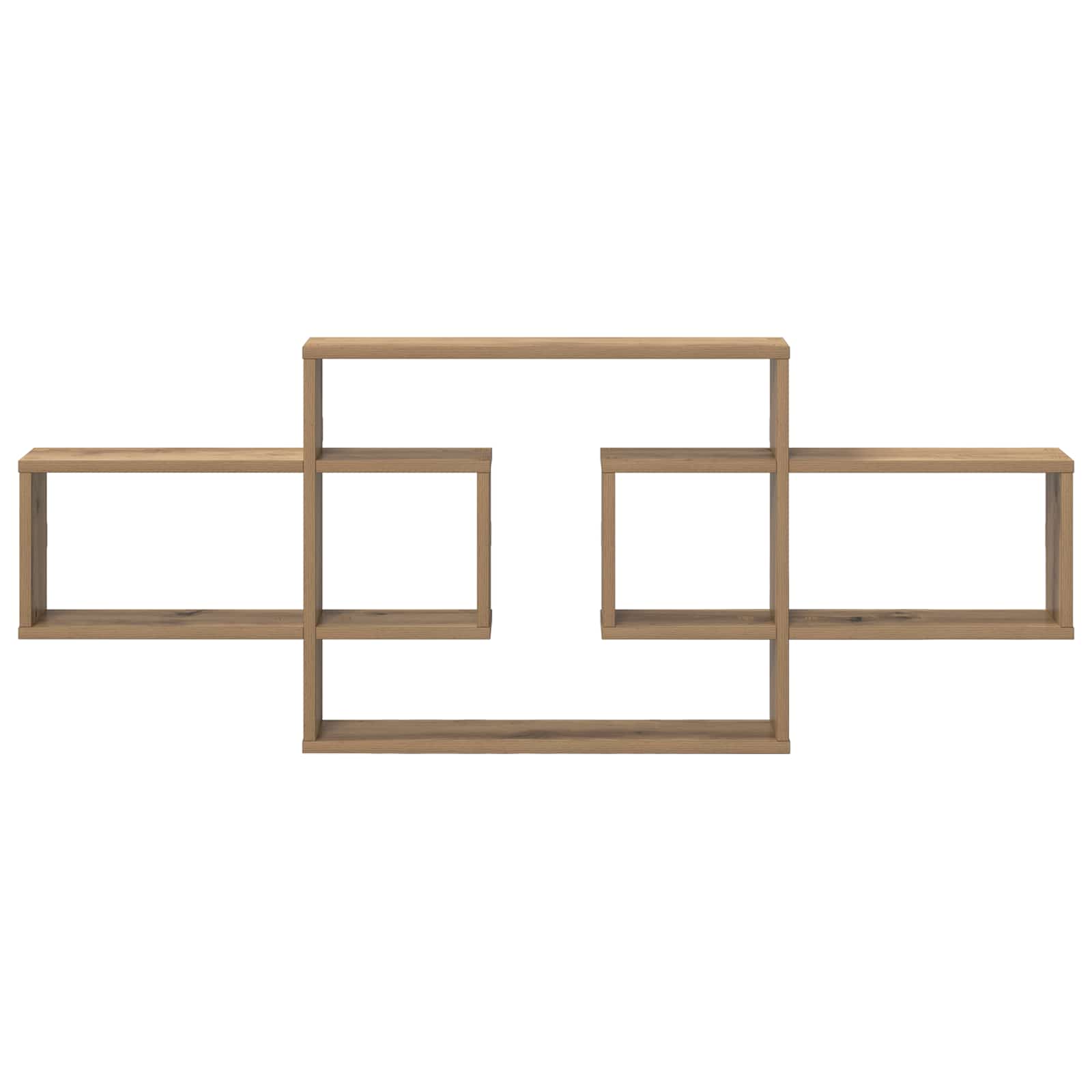 Wandplank Artisanaal eiken 130 x 10 x 50 cm Bewerkt hout