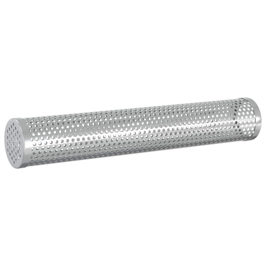 Rookbuis 2 st Ø 5 x 30 cm Roestvrij staal 304 zilver