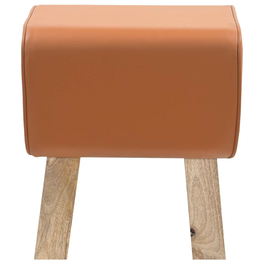 Bank 40 x 30 x 45 cm Echt Leer Bruin