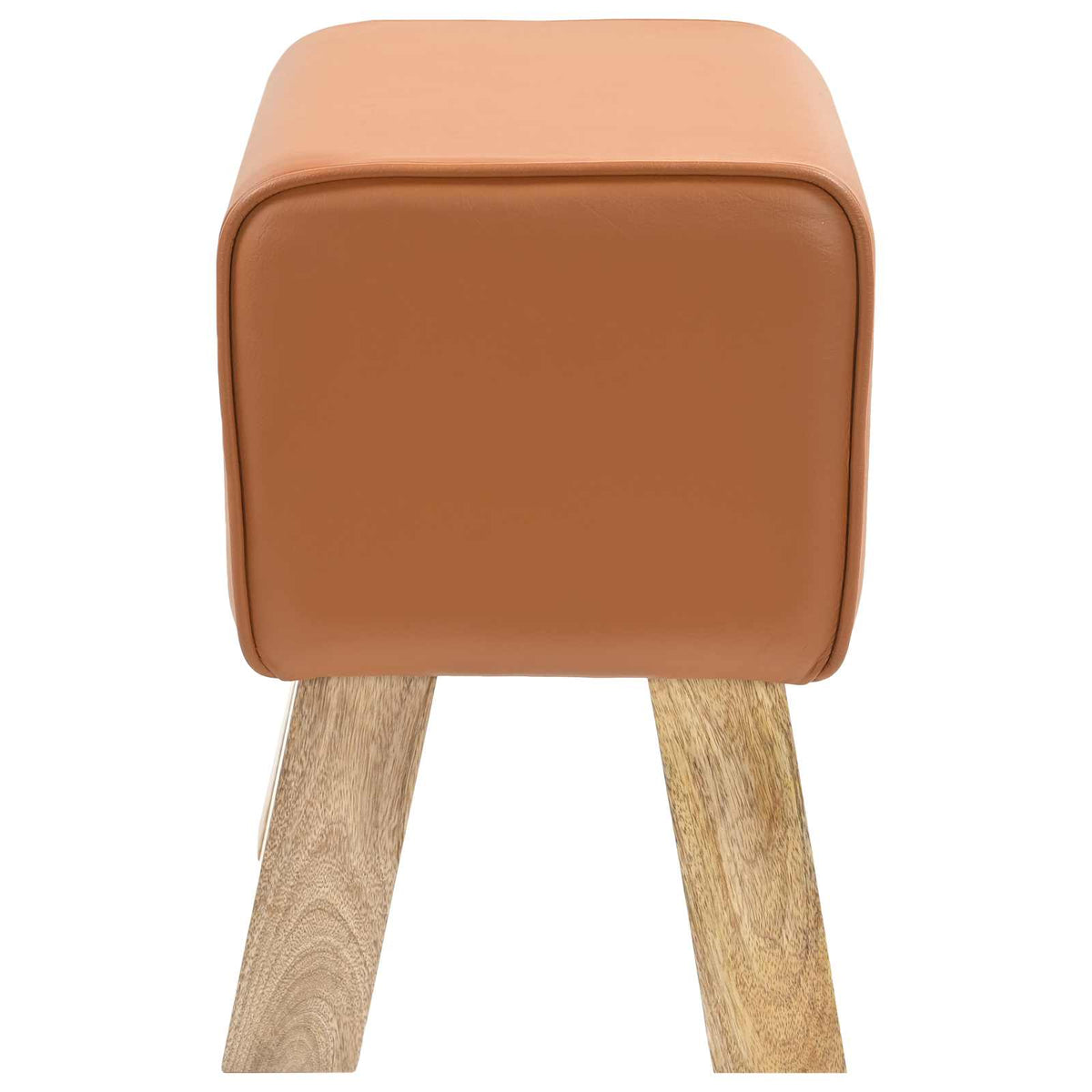 Bank 40 x 30 x 45 cm Echt Leer Bruin