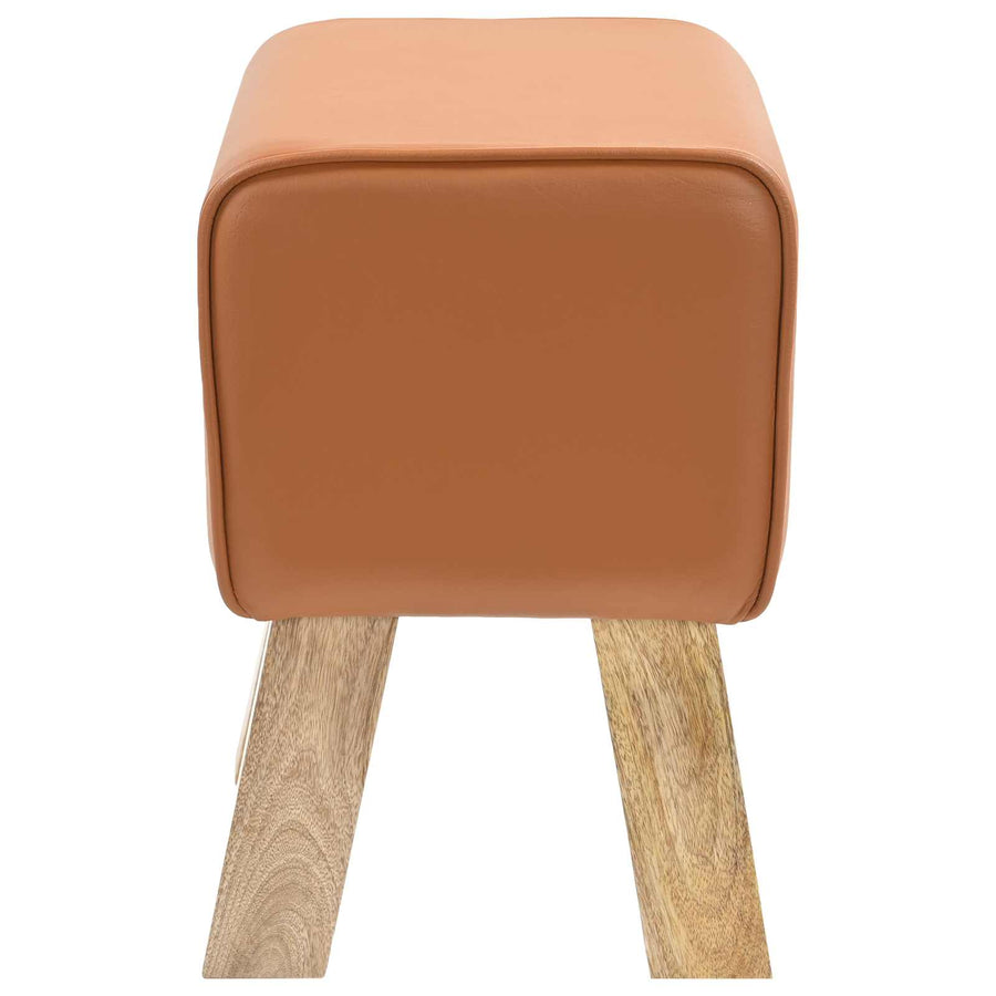 Bank 40 x 30 x 45 cm Echt Leer Bruin