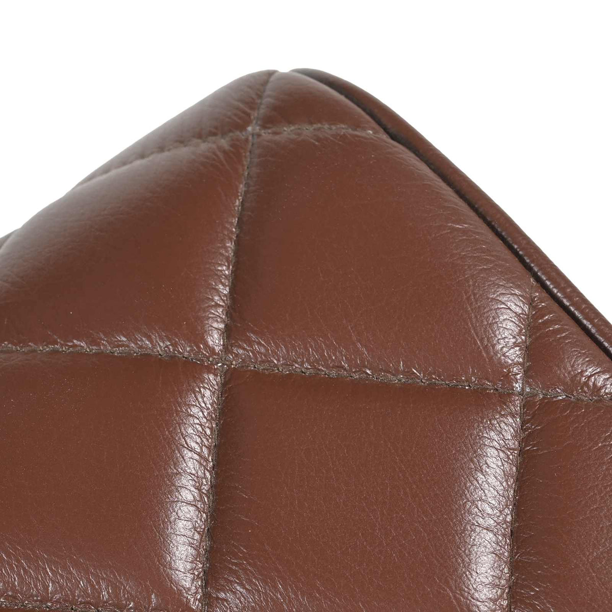 Bank 40 x 30 x 45 cm Echt Leer Bruine diamant
