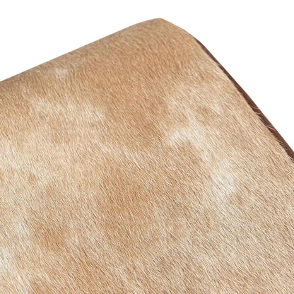 Bank 40 x 30 x 45 cm Echt Leer Bruin en wit