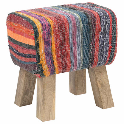 Bank 40 x 30 x 45 cm Echt Leer Meerkleurig