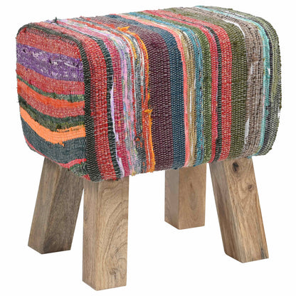 Bank 40 x 30 x 45 cm Echt Leer Meerkleurig