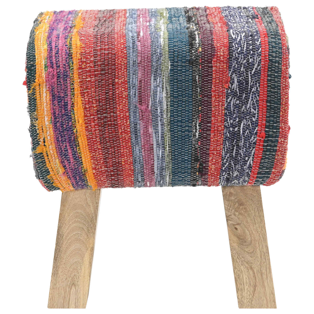Bank 40 x 30 x 45 cm Echt Leer Meerkleurig