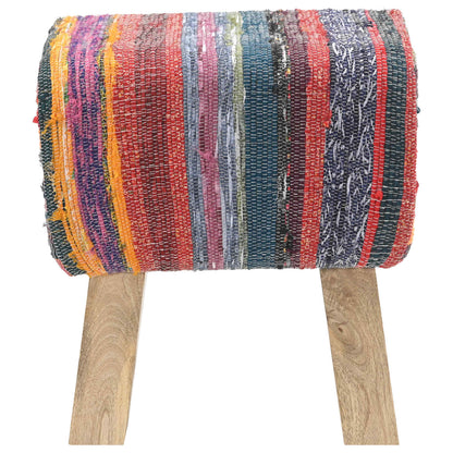 Bank 40 x 30 x 45 cm Echt Leer Meerkleurig