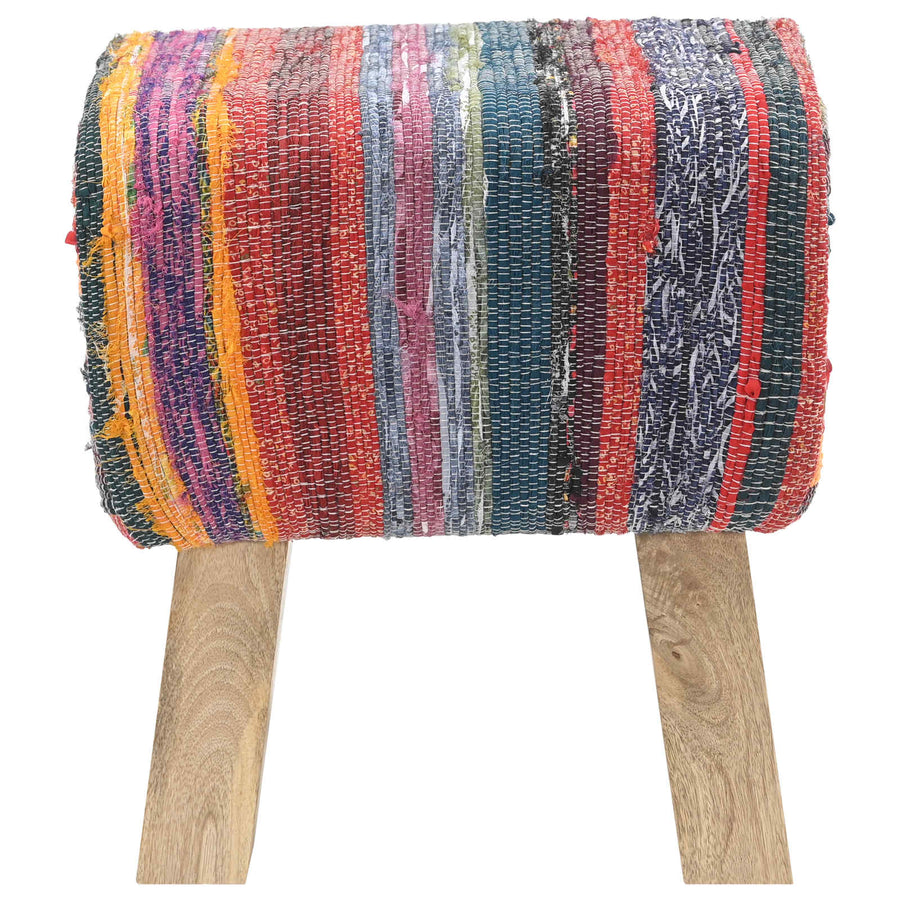 Bank 40 x 30 x 45 cm Echt Leer Meerkleurig