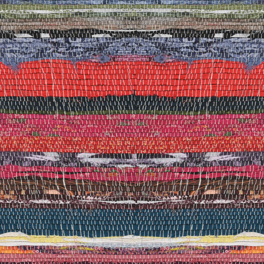 Bank 40 x 30 x 45 cm Echt Leer Meerkleurig