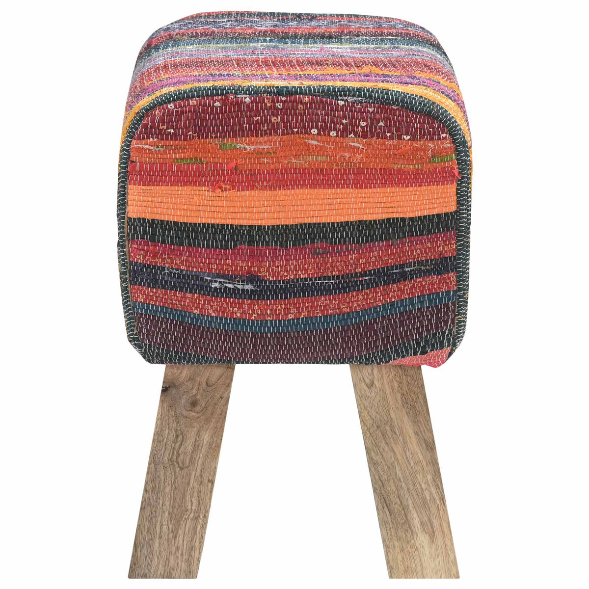 Bank 40 x 30 x 45 cm Echt Leer Meerkleurig