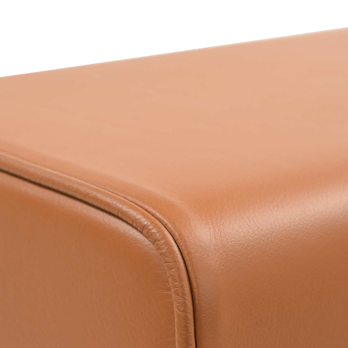 Bank 60 x 30 x 45 cm Echt Leer Bruin