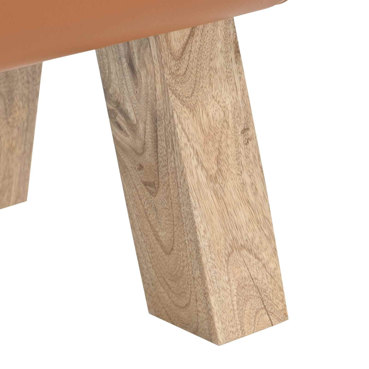 Bank 60 x 30 x 45 cm Echt Leer Bruin