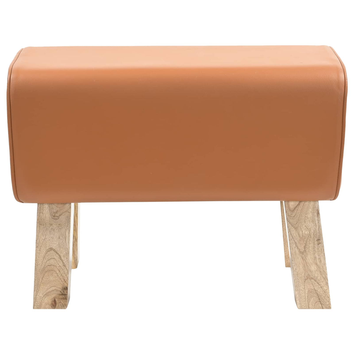 Bank 60 x 30 x 45 cm Echt Leer Bruin