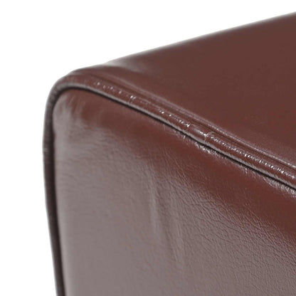 Bank 60 x 30 x 45 cm Echt Leer Donkerbruin