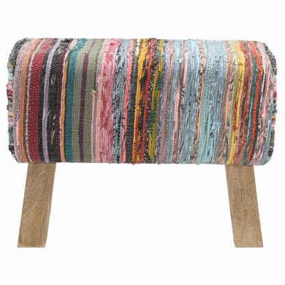 Bank 60 x 30 x 45 cm Echt Leer Meerkleurig