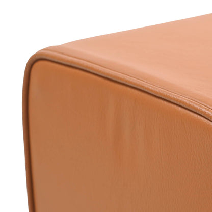 Bank 110 x 30 x 45 cm Echt Leer Bruin