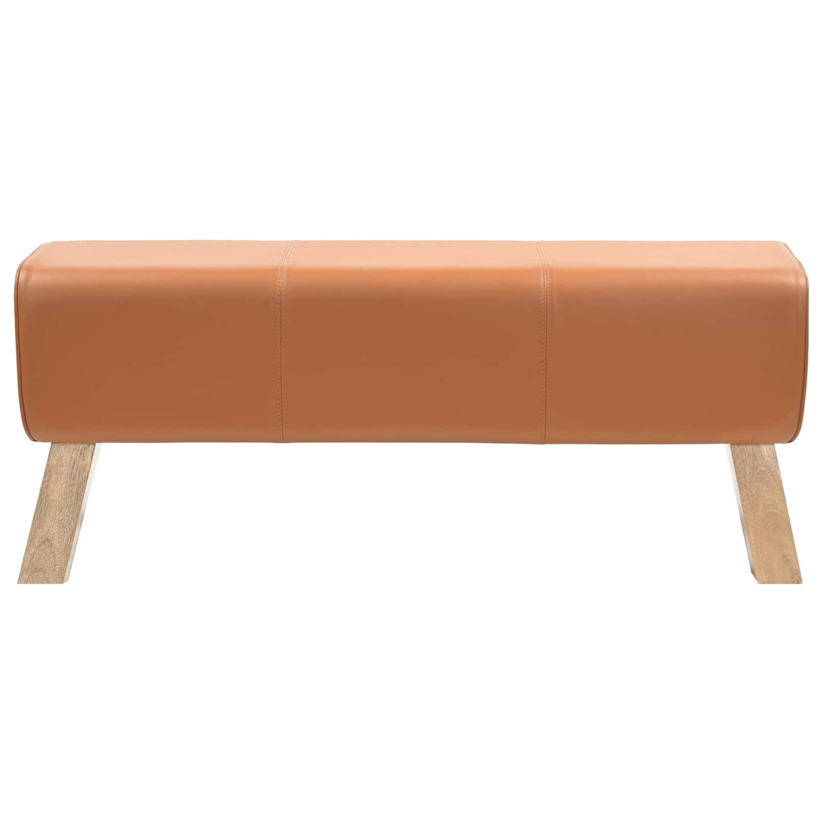 Bank 110 x 30 x 45 cm Echt Leer Bruin