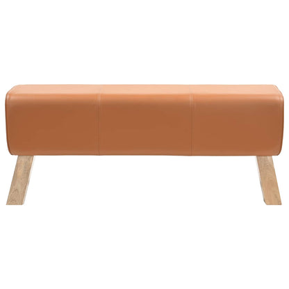 Bank 110 x 30 x 45 cm Echt Leer Bruin