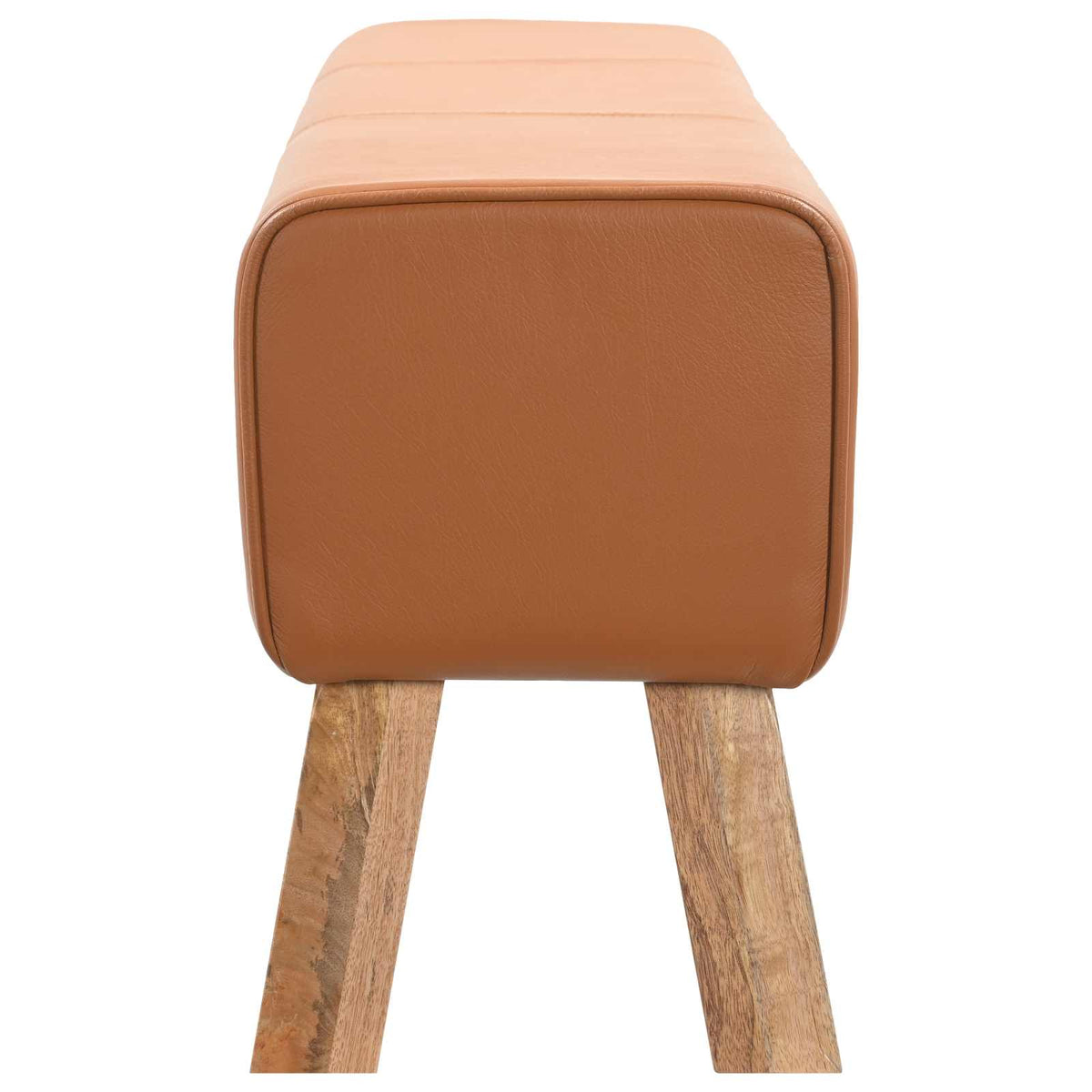 Bank 110 x 30 x 45 cm Echt Leer Bruin