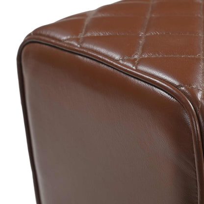 Bank 110 x 30 x 45 cm Echt Leer Bruine diamant