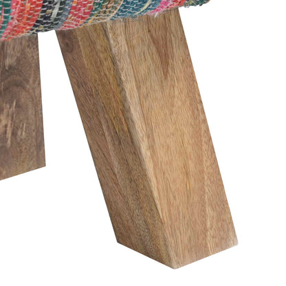 Bank 110 x 30 x 45 cm Echt Leer Meerkleurig