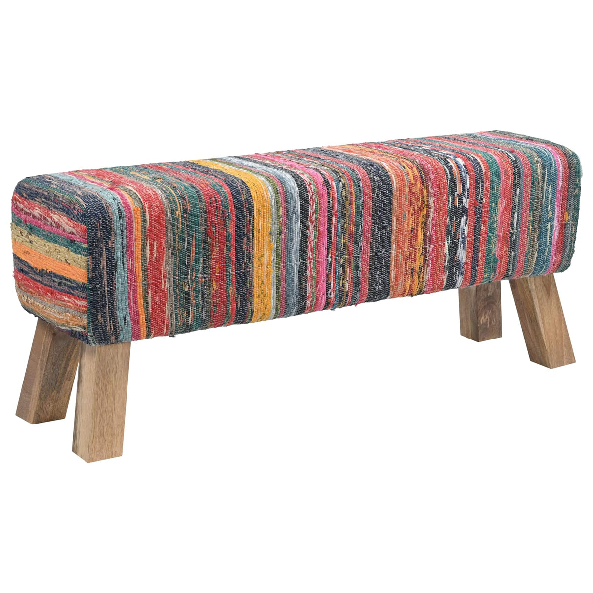 Bank 110 x 30 x 45 cm Echt Leer Meerkleurig