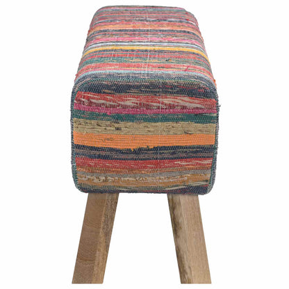 Bank 110 x 30 x 45 cm Echt Leer Meerkleurig