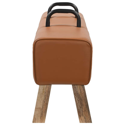Bank Bruin 110 x 30 x 45 cm Echt leer