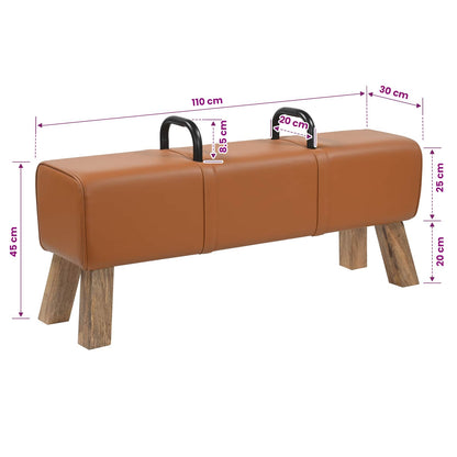 Bank Bruin 110 x 30 x 45 cm Echt leer