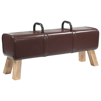 Bank Donkerbruin 110 x 30 x 45 cm Echt Leer