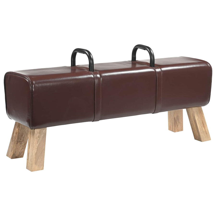 Bank Donkerbruin 110 x 30 x 45 cm Echt Leer