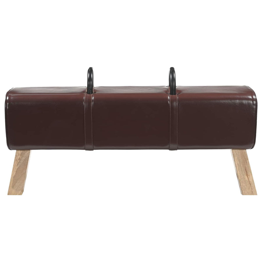 Bank Donkerbruin 110 x 30 x 45 cm Echt Leer