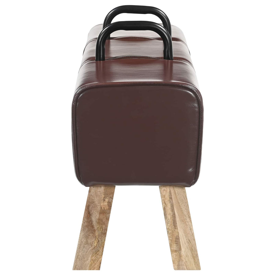Bank Donkerbruin 110 x 30 x 45 cm Echt Leer