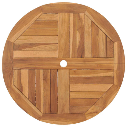 Vouw Tuin Tafel Naturel Ø 90 x 75 cm Massief Teakhout
