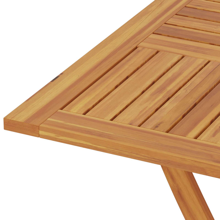 Vouw Tuin Tafel Naturel 90 x 90 x 75 cm Massief Teakhout