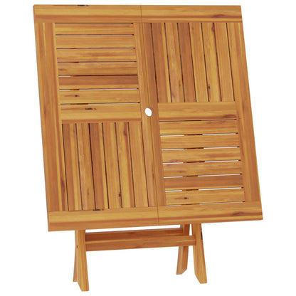 Vouw Tuin Tafel Naturel 90 x 90 x 75 cm Massief Teakhout