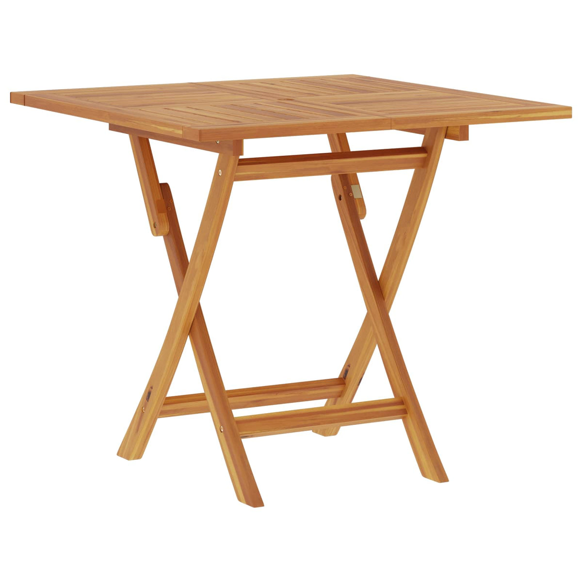 Vouw Tuin Tafel Naturel 90 x 90 x 75 cm Massief Teakhout