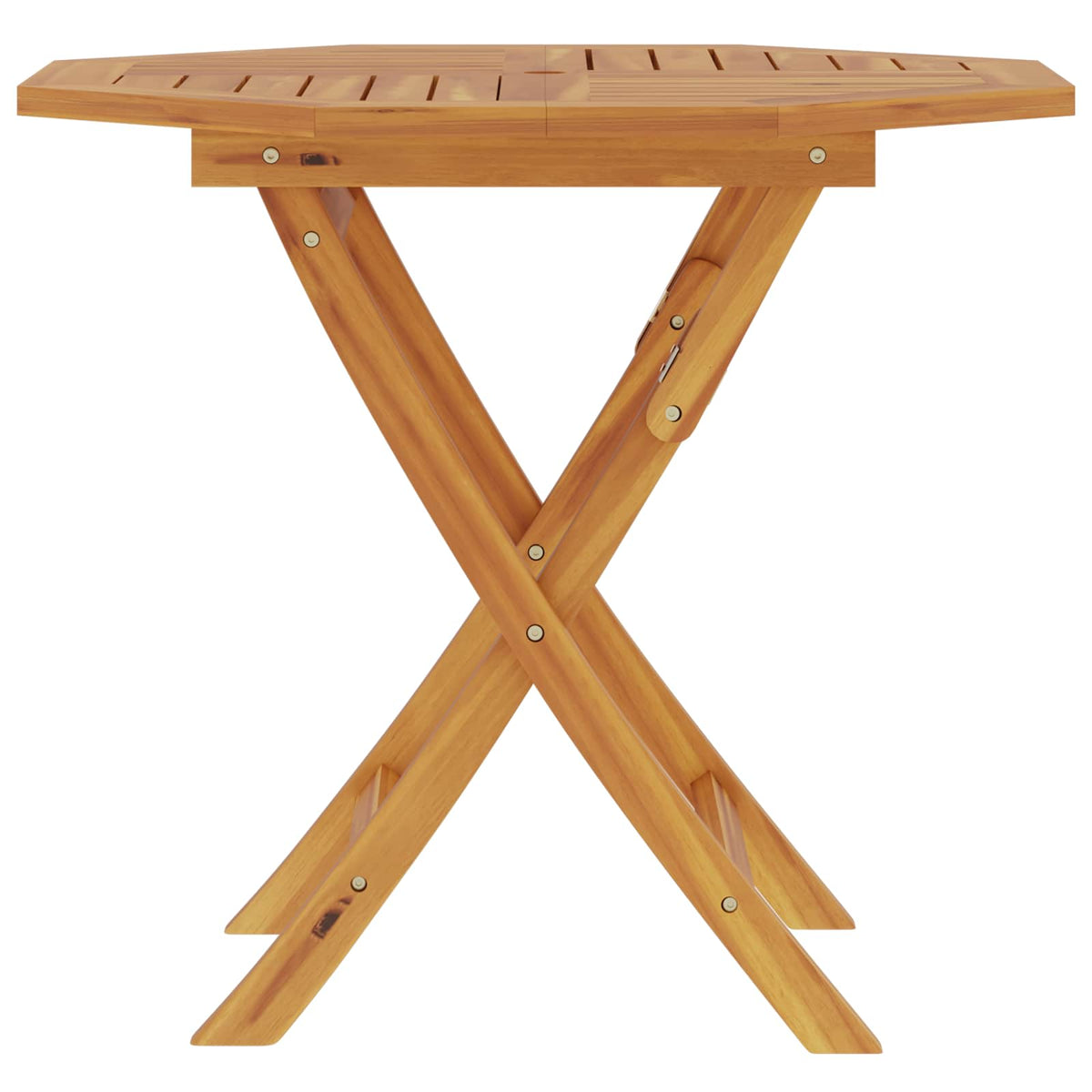 Vouw Tuin Tafel Naturel 90 x 90 x 75 cm Massief Teakhout