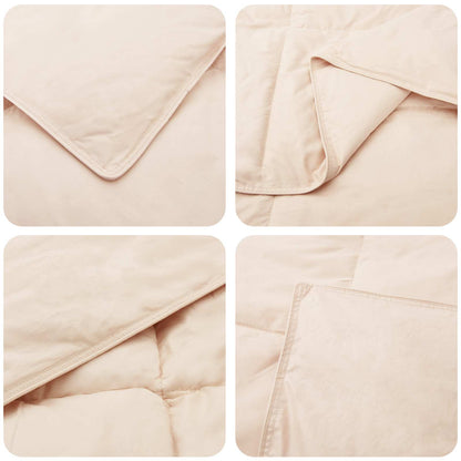 Dekbedset 2 st 137 x 200 cm Winter 350 gsm Beige