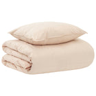 Dekbedset 137x200 cm beige katoen kapok polyester