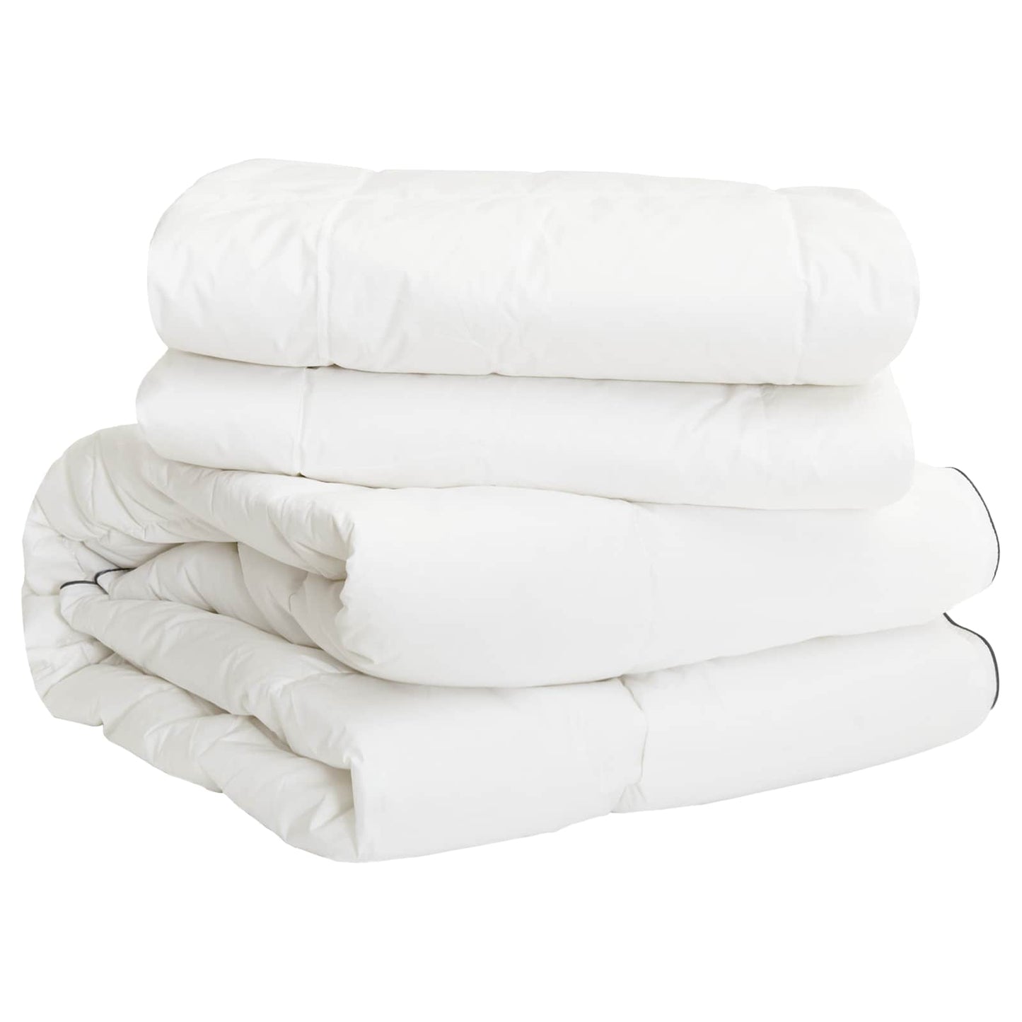 Dekbedset met kussen Wit 137 x 200 cm Katoen, Bamboe, Polyester