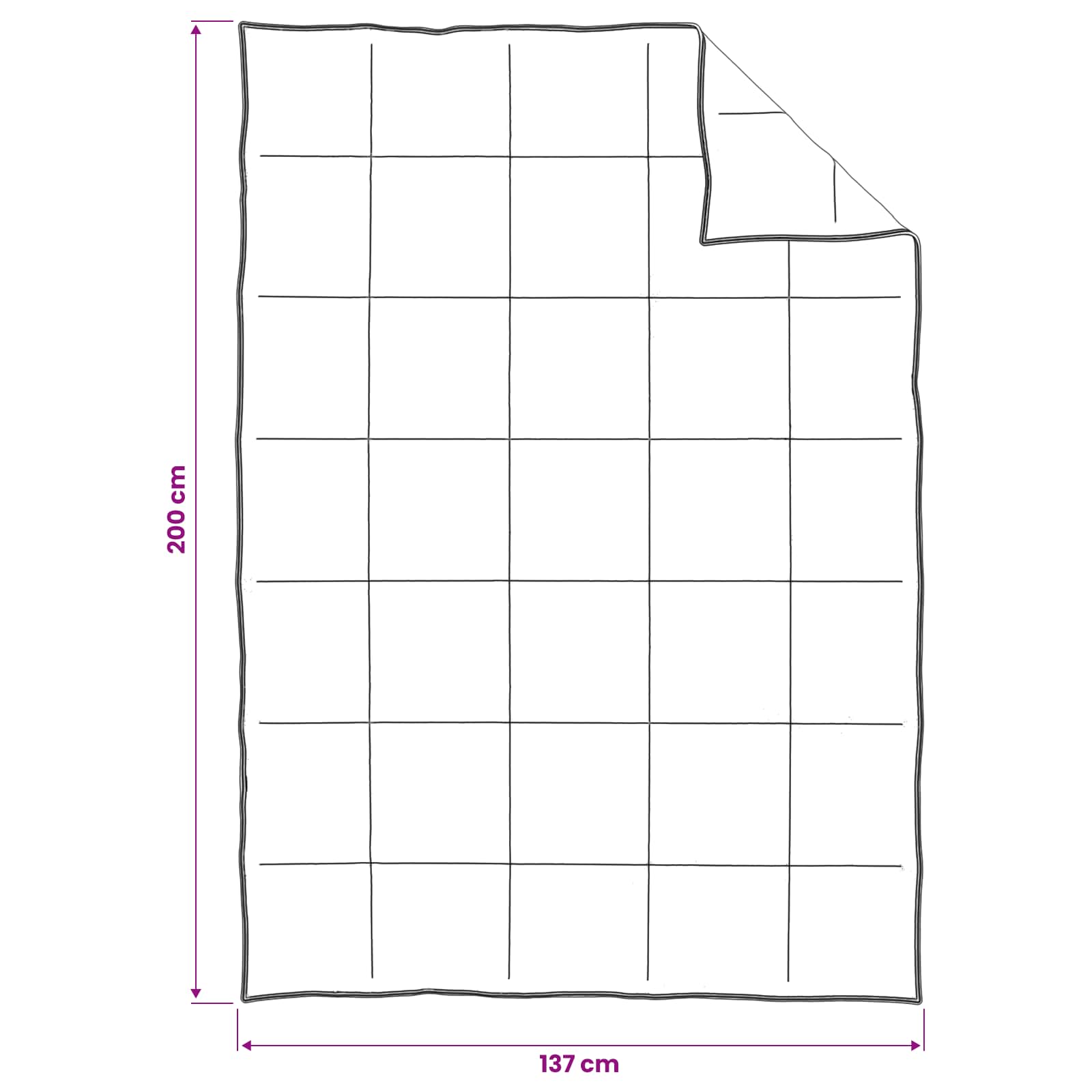 Dekbed en Hoofdkussen Set 2 st 137 x 200 cm Zomer 720 g/stuk