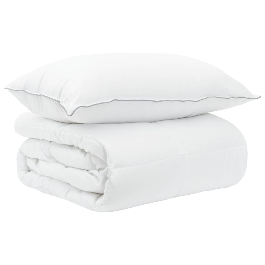Dekbedset 2 st 137 x 200 cm Winter Bamboe Wit
