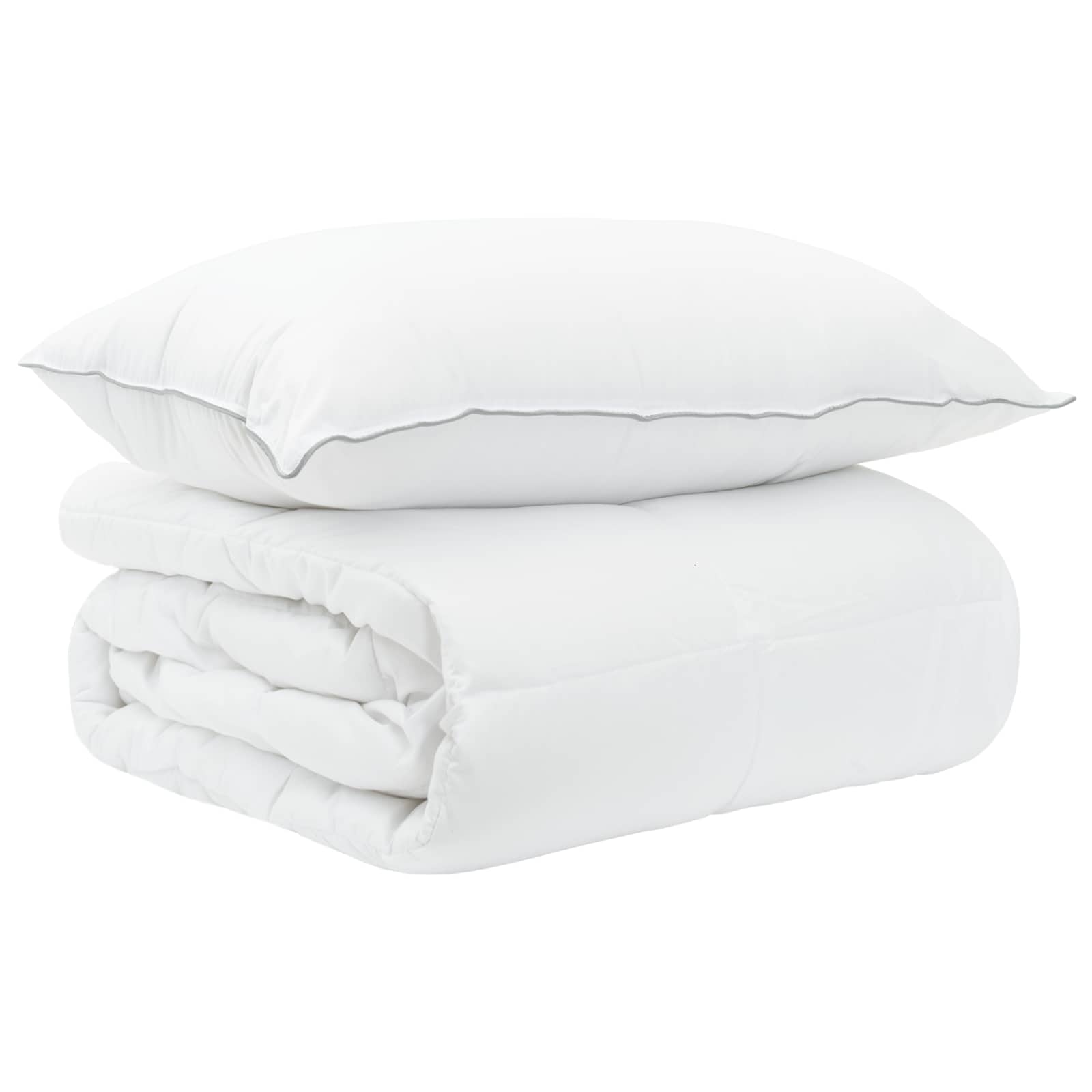 Dekbedset 2 st 137 x 200 cm Winter Bamboe Wit