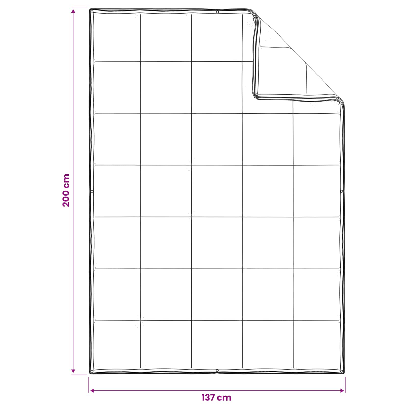 Jaar Rond Dekbed Set 2 st 137 x 200 cm Alle seizoenen Wit